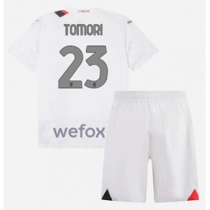 AC Milan Fikayo Tomori #23 Bortaställ Barn 2023-24 Kortärmad (+ Korta byxor)